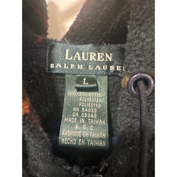 Lauren Ralph Lauren plaid Navy jacket vintage men’s large zippered casual - Picture 2 of 5